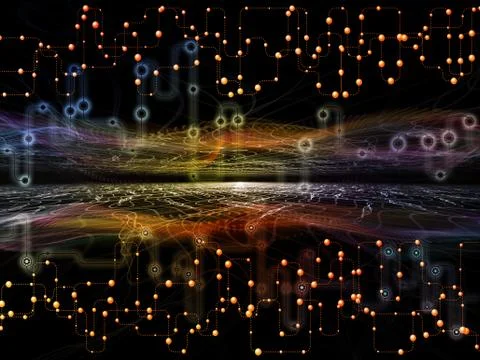 Way of Data Transfers Stock Illustration