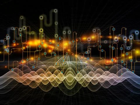 Way of Data Transfers Stock Illustration