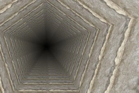 Way of deep hole in a coal mine 스톡 일러스트