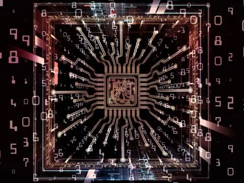 Way of Digital Processor Ilustração Stock