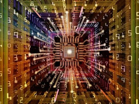 Way of Digital Processor Ilustração Stock