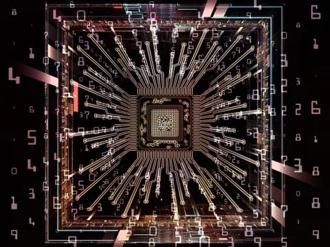 Way of Digital Processor 스톡 일러스트