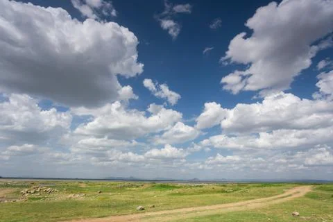 Way at dike Stock Photos