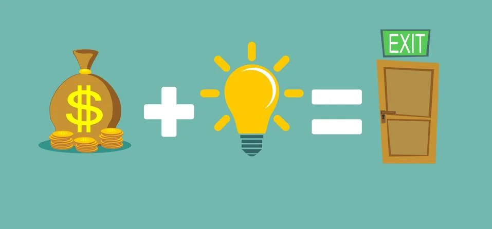 Way to exit concept Stock Illustration