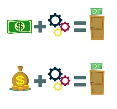 Way to exit concept. Stock Illustration