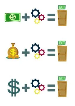 Way to exit concept. Stock Illustration