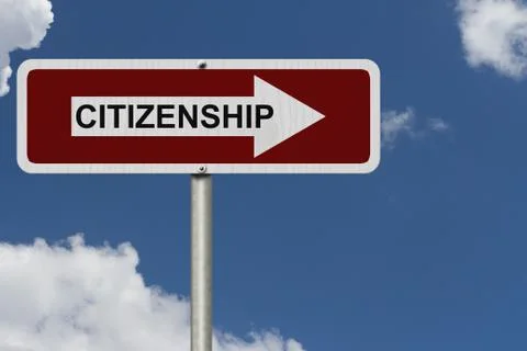 The way to getting citizenship Stock Illustration