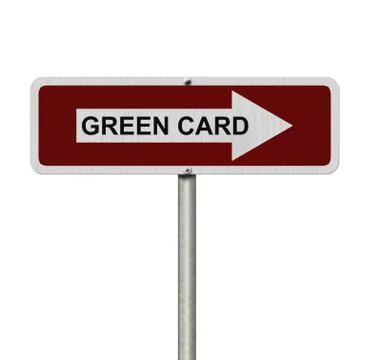 The way to getting a green card Stock Illustration