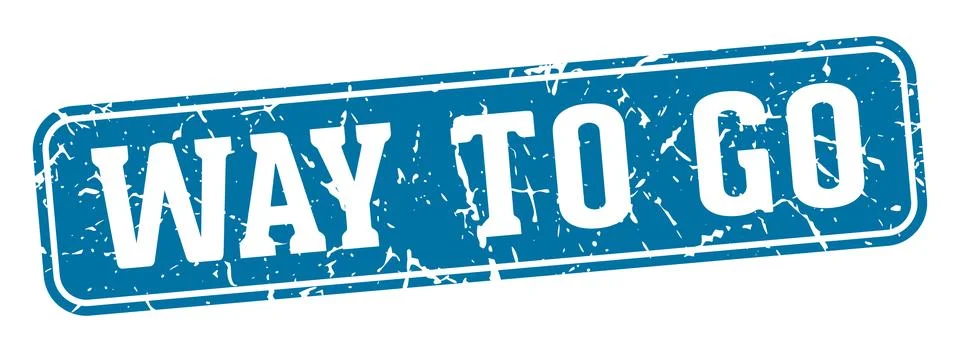 Way to go rectangular sign. way to go stamp Illustrazione stock