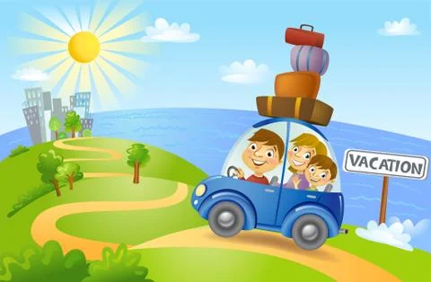 The way to holiday Stock Illustration