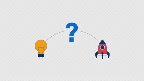 Way from idea to realization 2D objects animation Video stock 295946507