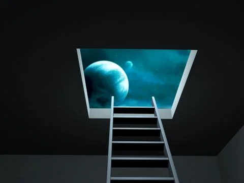 Way to imagination Stock Illustration