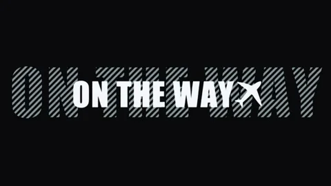 On the way intro with airplane animation loop. Video stock 335711619