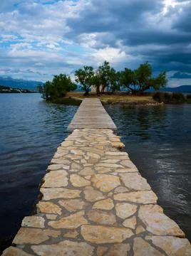 Way to island Stock Photos