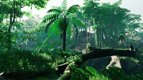 Way in jungle of Malaysia Stock Illustration