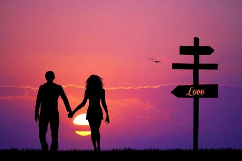 Way of love Stockillustratie