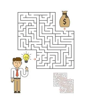 Way to money. 库存插图