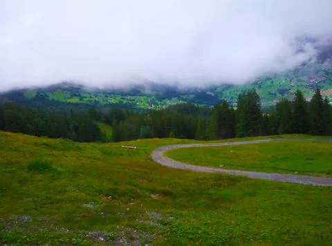 A way to the mountains Stock Photos