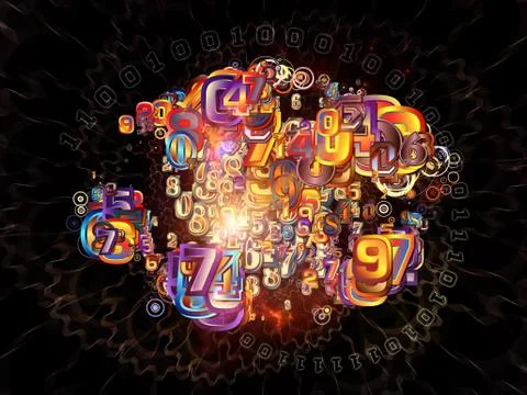 Way of Numbers Illustrazione stock