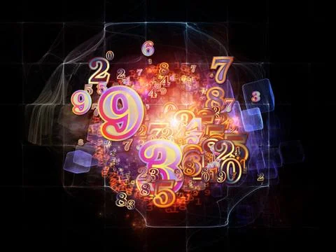 Way of Numbers Stock Illustration