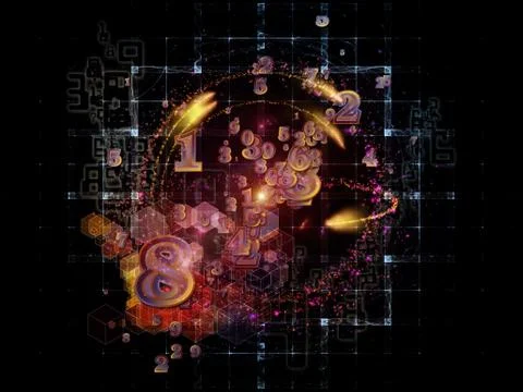Way of Numbers Stock Illustration