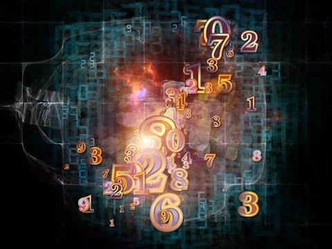 Way of Numbers Illustrazione stock