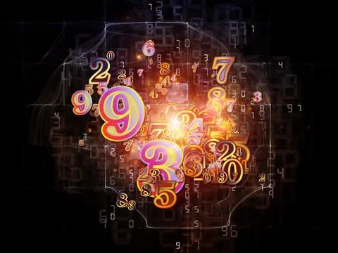 Way of Numbers Stock Illustration
