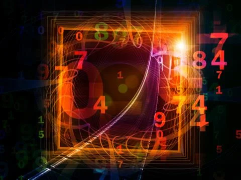 Way of Numbers Stock Illustration