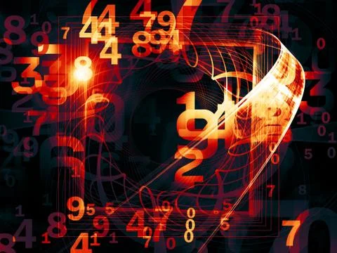 Way of Numbers Stock Illustration