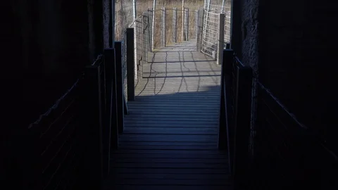 Way out of darkness into the light Stock Footage 125640546