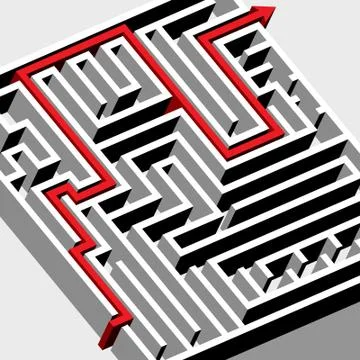 Way Out Stock Illustration