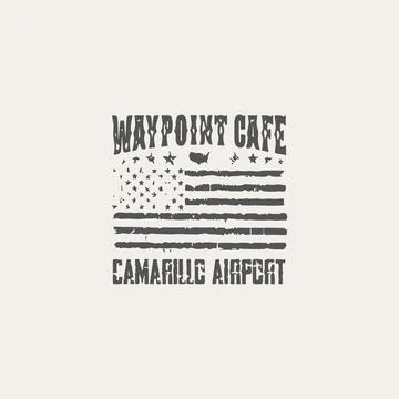 Way point caff Custom t shirt design Stock Illustration