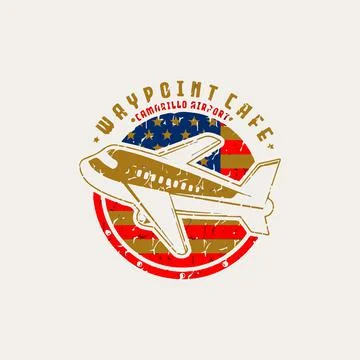 Way point caff Custom t shirt design Stock Illustration