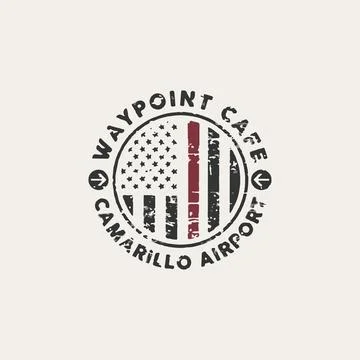 Way point caff Custom t shirt design Stock Illustration