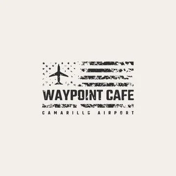 Way point caff Custom t shirt design Stock Illustration