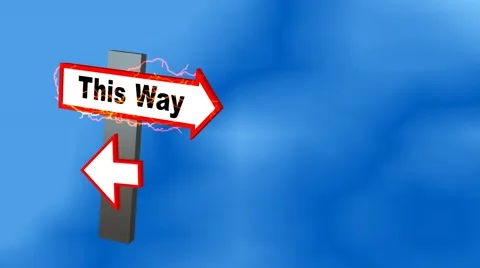 This Way Sign Stock Footage 54725980