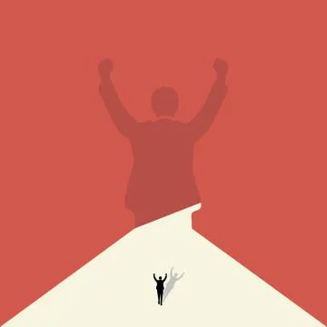 The way to solve the problem. Business concept and ideas of the winner. Vecto Illustrazione stock