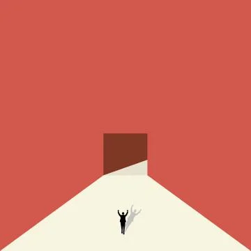 The way to solve the problem. Business concept and ideas of the winner. Vecto Stock Illustration