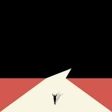 The way to solve the problem. Business concept and ideas of the winner. Vector Illustrazione stock