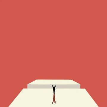 The way to solve the problem. Business concept and ideas of the winner. Vector Stock Illustration