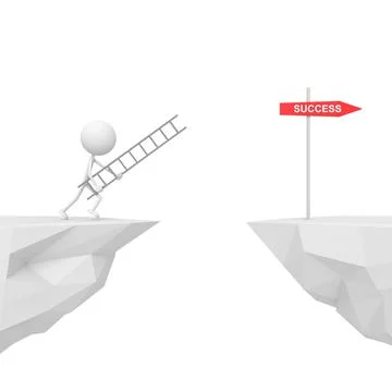 The way to success. 3D rendering. Stock Illustration