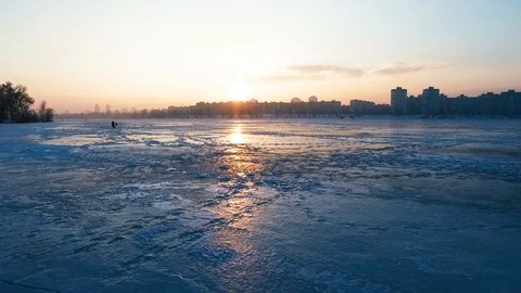 Way to sunset Stock Footage 106324900