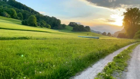 Way into sunset Stock Footage 156898940