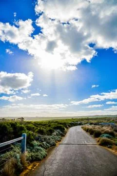 On the way with sunshine Stock Photos