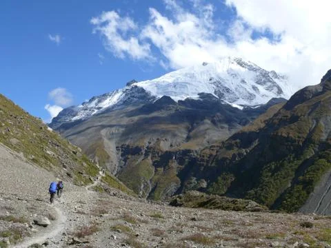 Way to the Tilicho Base Camp Stock-Fotos