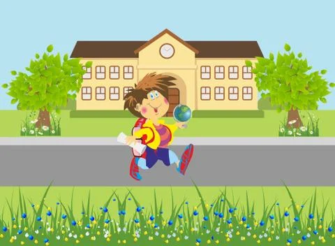 On the way to vacation Stock Illustration