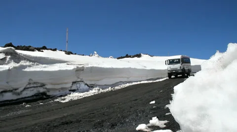 On the way to the volcano Etna. Stockbeeldmateriaal 37133109