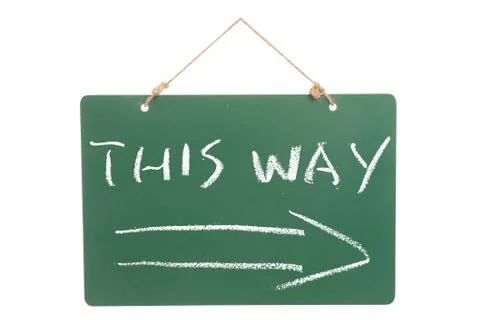 This way words Stock Photos