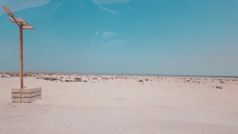 On the way to Zekreet from Doha, Qatar Stock Footage 327548971