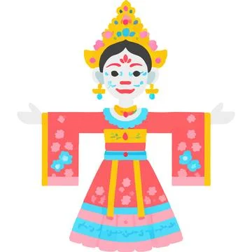 Wayang Design Puppet National-identity Tradition Performance Stock Illustration